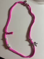 Sommer Wickelarmband Pink Silber Seestern Anhänger Strand Bo