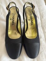 Scarpe Chanel slingback nere taglia 38.5 made in France