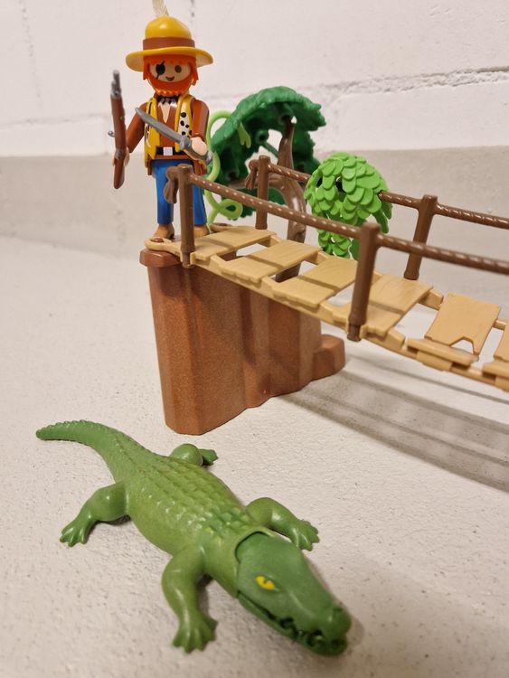 Playmobil Set 3016 jungle Explorateur et pont suspendu