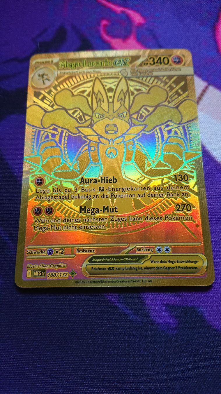 Pokémon Carte collezionabili: Mega-Lucario EX MEG 188 Deutsch  – Nuovo (secondo la descrizione) da Chur venduto da FreakofRarity 1