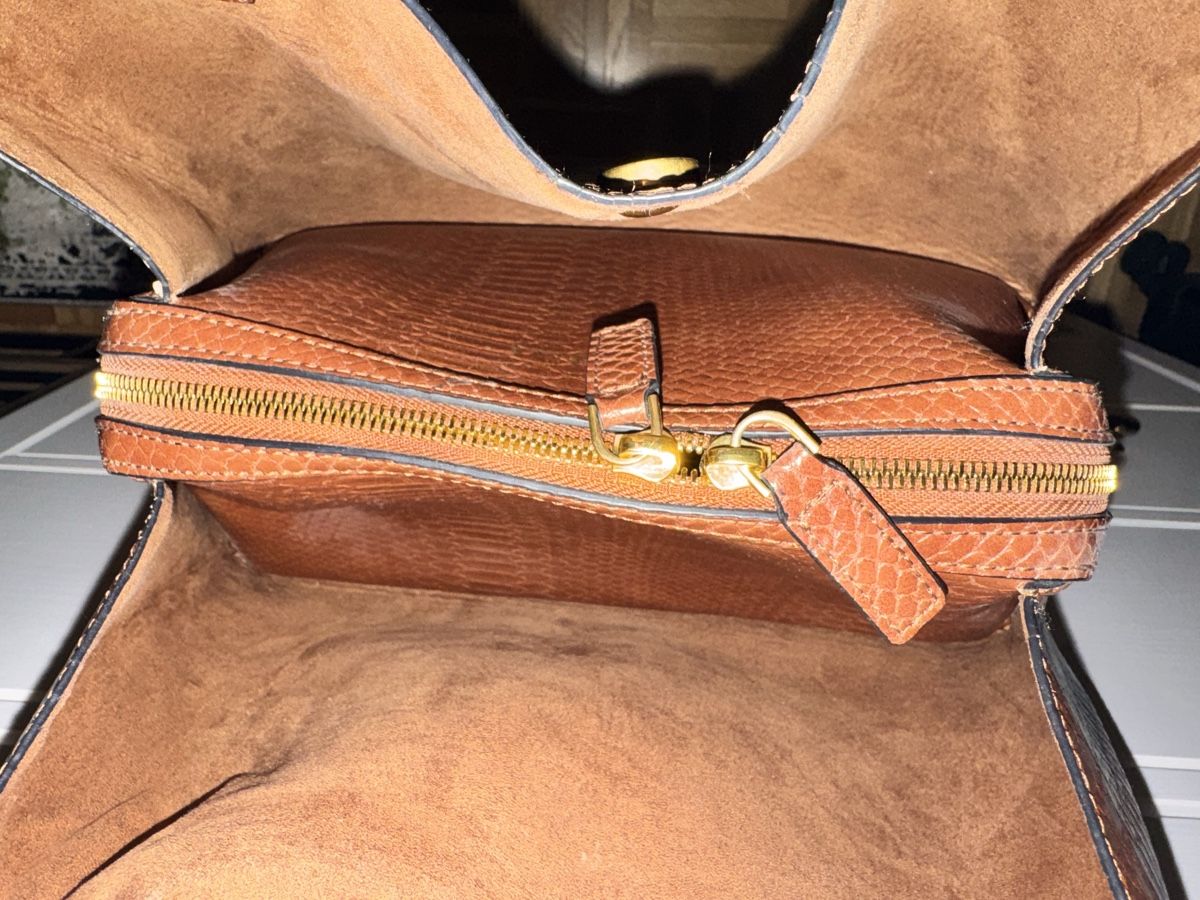 Borse da donna: Braune Handtasche in Kroko-Optik – Usato da Schlieren venduto da itsquality 5