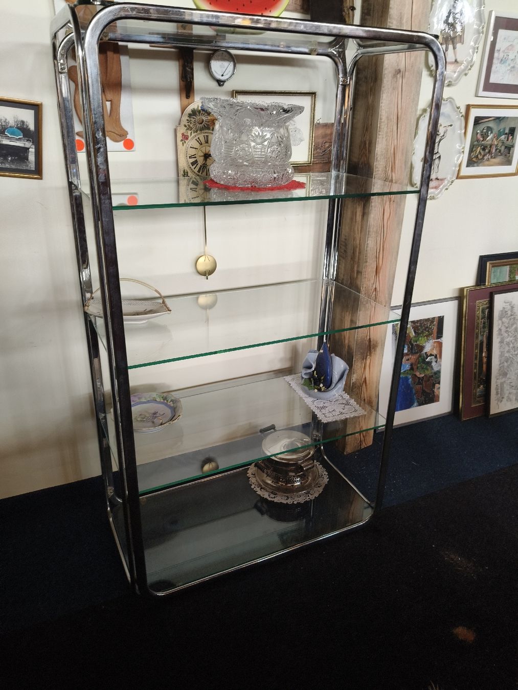 Scaffali: chrom- Regal mit Glas aus  70 er – Usato da Zwingen venduto da inf_2blh 1