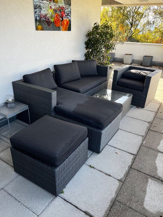 Garten Rattan Lounge inkl. Aufbewahrungsbox Kaufen auf Ricardo