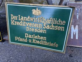 Kreditverein Sachsen Dresden Schild Werbung