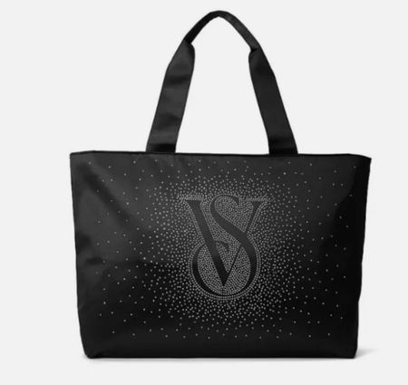 Victoria's Secret schwarze Glitzer-Handtasche, NEU