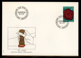 1983, FDC, 150 Jahre Kanton Basel-Landschaft (Nr. 700)