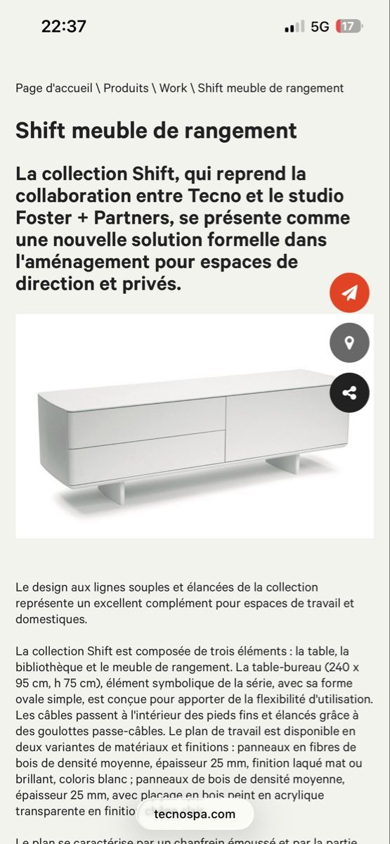 Cassettiere: Sublime sideboard du designer Osvaldo Borsani – Usato da Genève venduto da Gilles.01 2