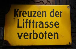 Emailschild "Lifttrasse" Skilift 1