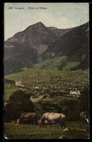 AK Lungern, Blick auf Obsee mit Kühen