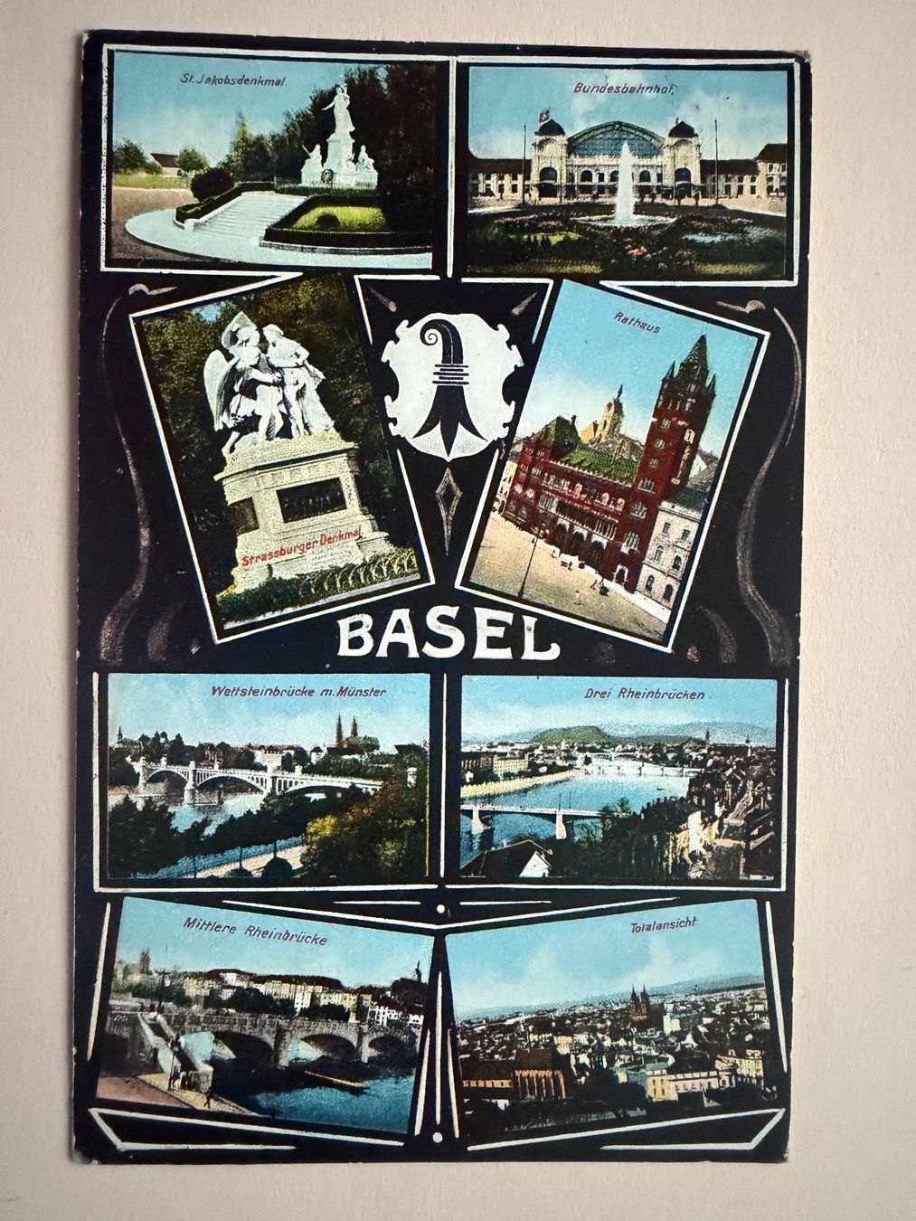 Cartoline postali: BASEL - Gruss aus Basel 1917 – Usato da Tegerfelden venduto da siebenmacky