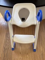 WC-Trainer mit Stufe, Weiss/Blau