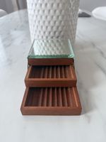 Boîte cigarettes vintage miroir / Zigarettenbox Holz