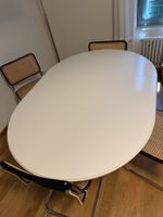 Dining table extendable white condition used and scratched