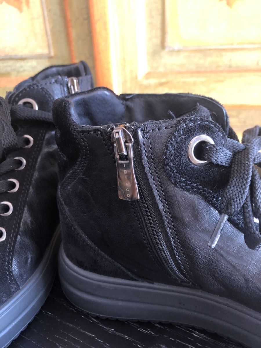 Herrenschuhe: Baskets montantes noires avec fermeture éclair - Taille 36 – Neu (gemäss Beschreibung) aus Biel/Bienne von Lianumi 4