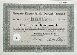 Gritzner-Kayser AG, Durlach - 1937