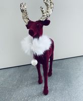 HIRSCH BORDEAUX MIT HALSBAND UNIKAT