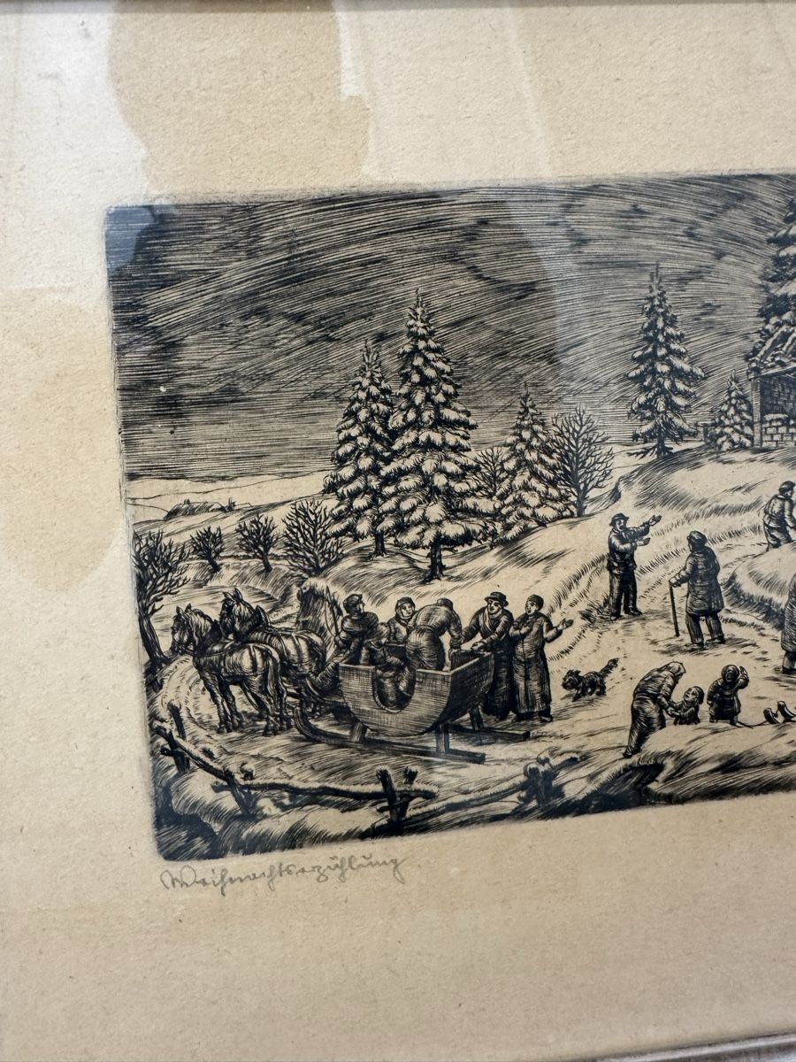 Foto & Immagini: Winterbild Radierung, signiert – Usato da Ebikon venduto da Gaenggeliwaar 4