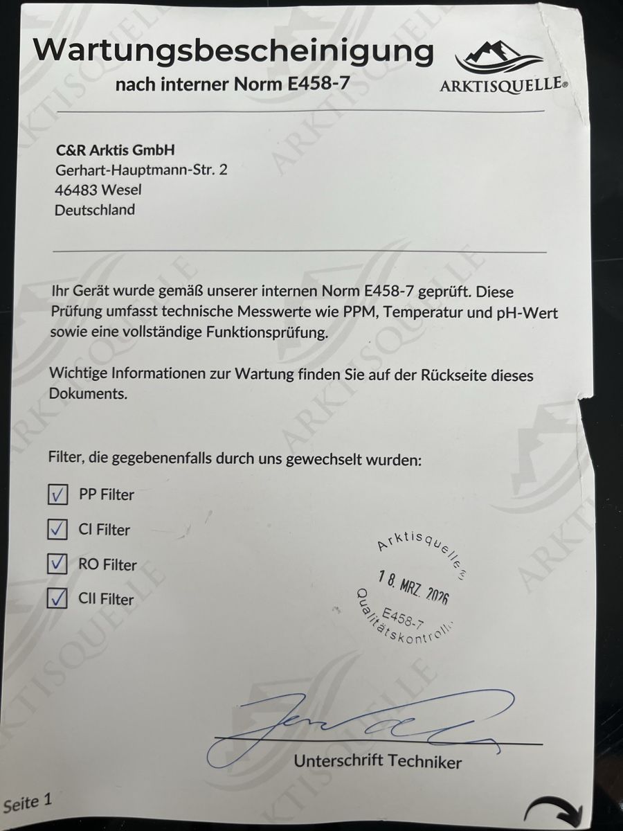 Sanitari: Arktisquelle Wasserfilter Schnäppchen – Difettoso da Aarburg venduto da Jessica. 4