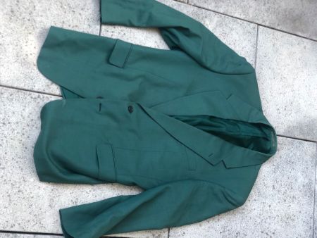 Vintage end 80s/ early 90s green wool hopsack sport jacket