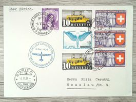 TR10 Enveloppe + Timbre Suisse 1939