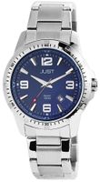 🇨🇭 Herrenuhr ®Just Edelstahl Blaues Zifferblatt 10 Bar NEU