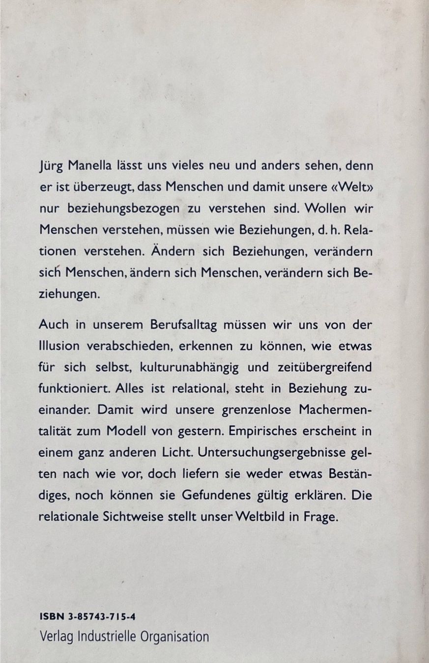 Libri: Manella Jürg, Der relationale Mensch – Nuovo (secondo la descrizione) da Sarnen venduto da Livres 1
