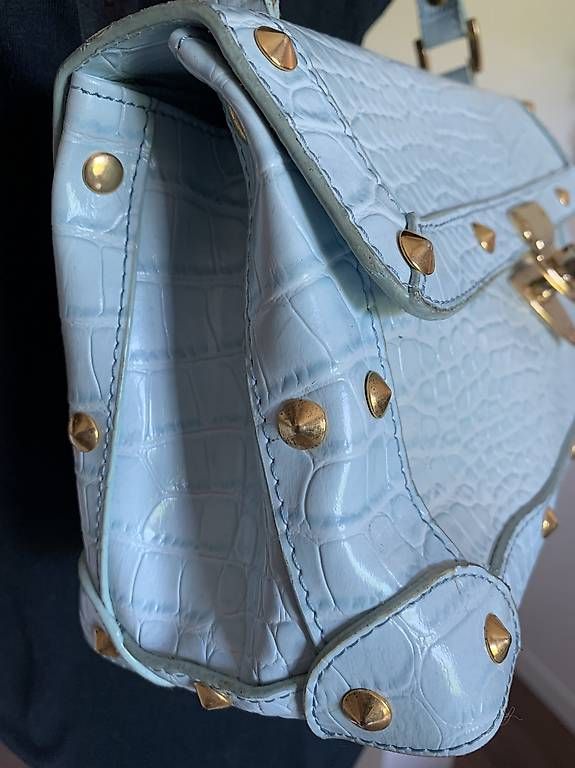Taschen für Damen: Tasche hellblau Krokomuster klein / Umhängetasche – Neu (gemäss Beschreibung) aus Zeihen von cindyscad 2
