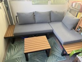 Gartenlounge Ted Corner grau – super Zustand, für den Somms