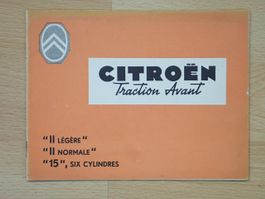 Citroen Traction Avant 11CV 15 Six - Prospekt Schweiz - E056