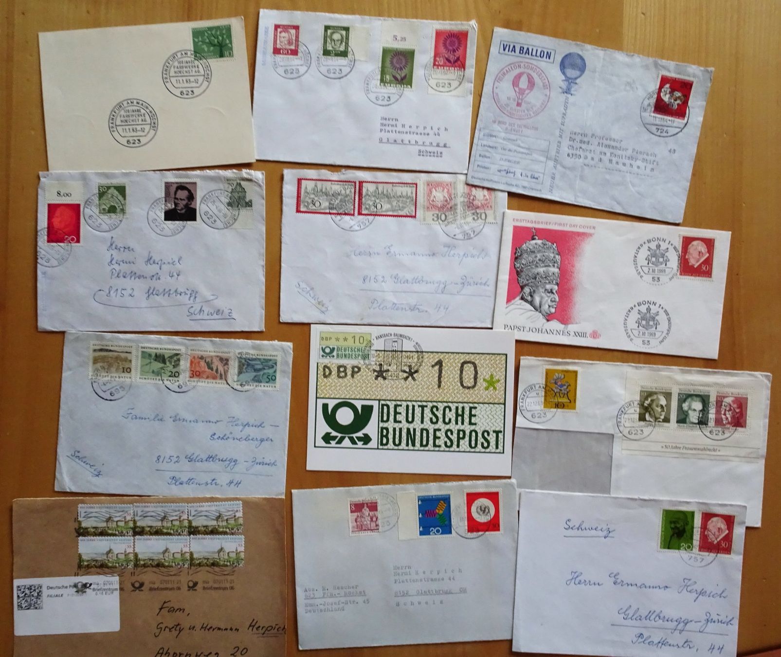 Tutti i francobolli: Belege, Bedarfsbriefe +  .... Deutschland, BRD – Usato da Feldbrunnen venduto da MarcusSO 5