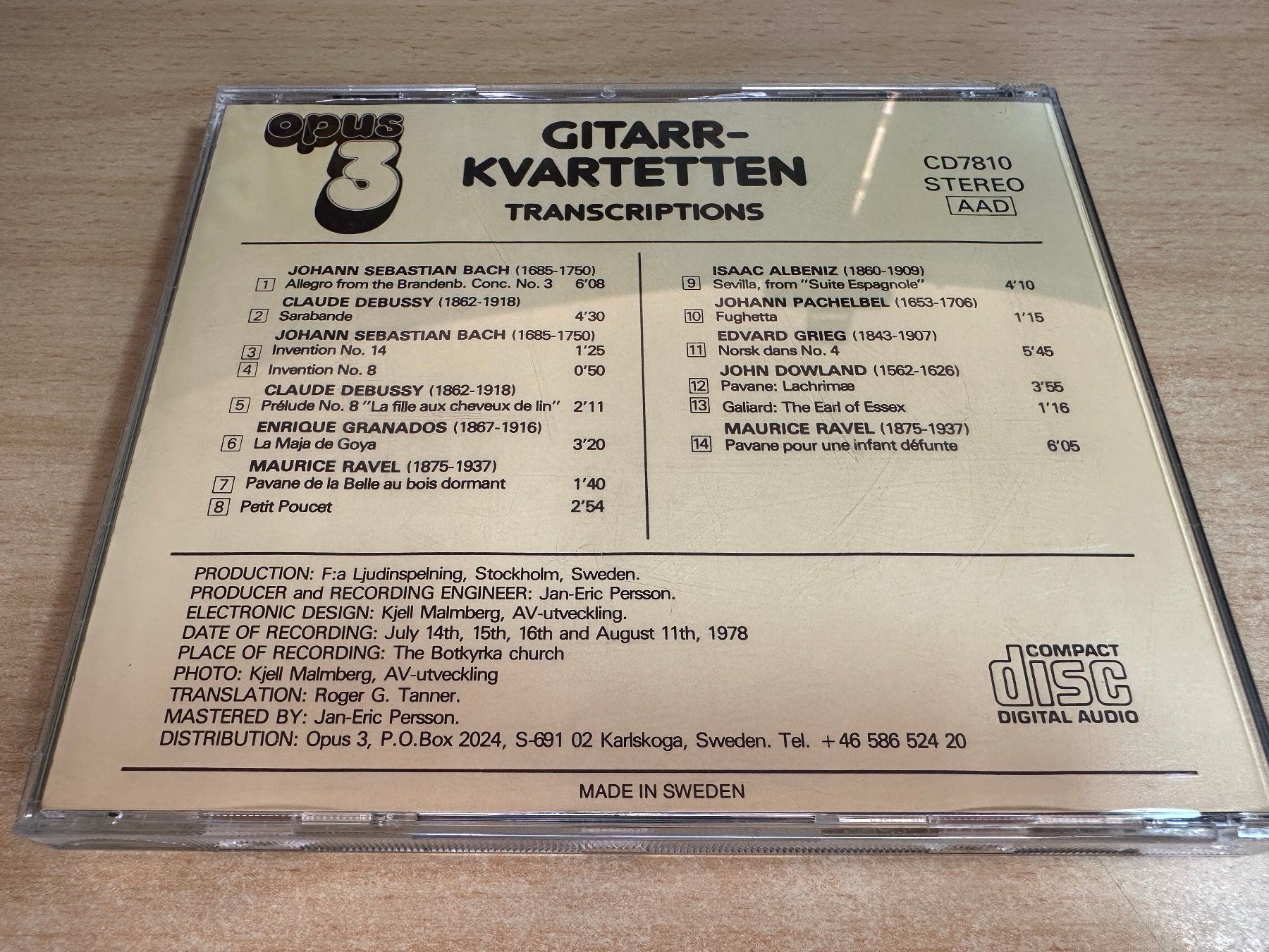CD: G2 Gitarrkvartetten – Transcriptions – Usato da Rikon im Tösstal venduto da Alpenmutz 1