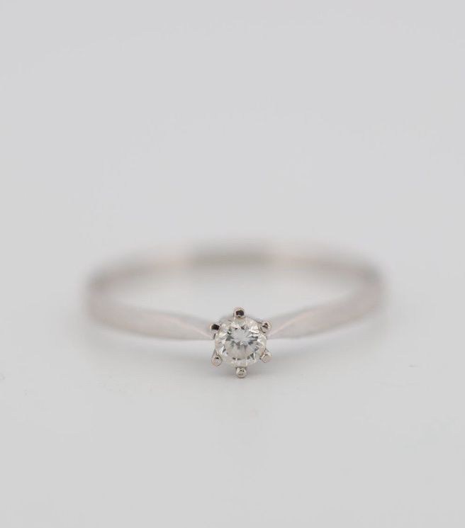 Anelli: Solitaire Ring Diamant 0.10ct 18K Weissgold / 52 – Nuovo e nell'imballaggio originale da Untersiggenthal venduto da TimeandShine 1