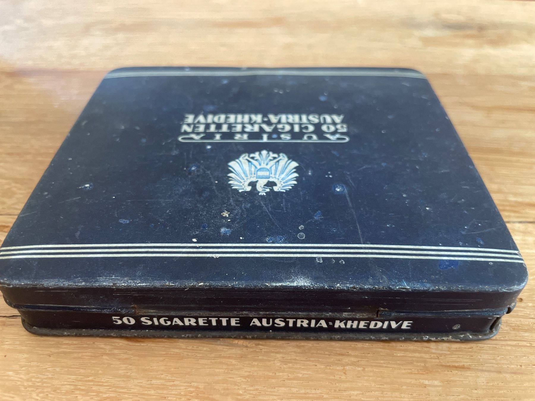 Barattoli: Antike Blechdose Austria-Khedive Zigaretten – Usato da Winterthur venduto da cheerio97 2