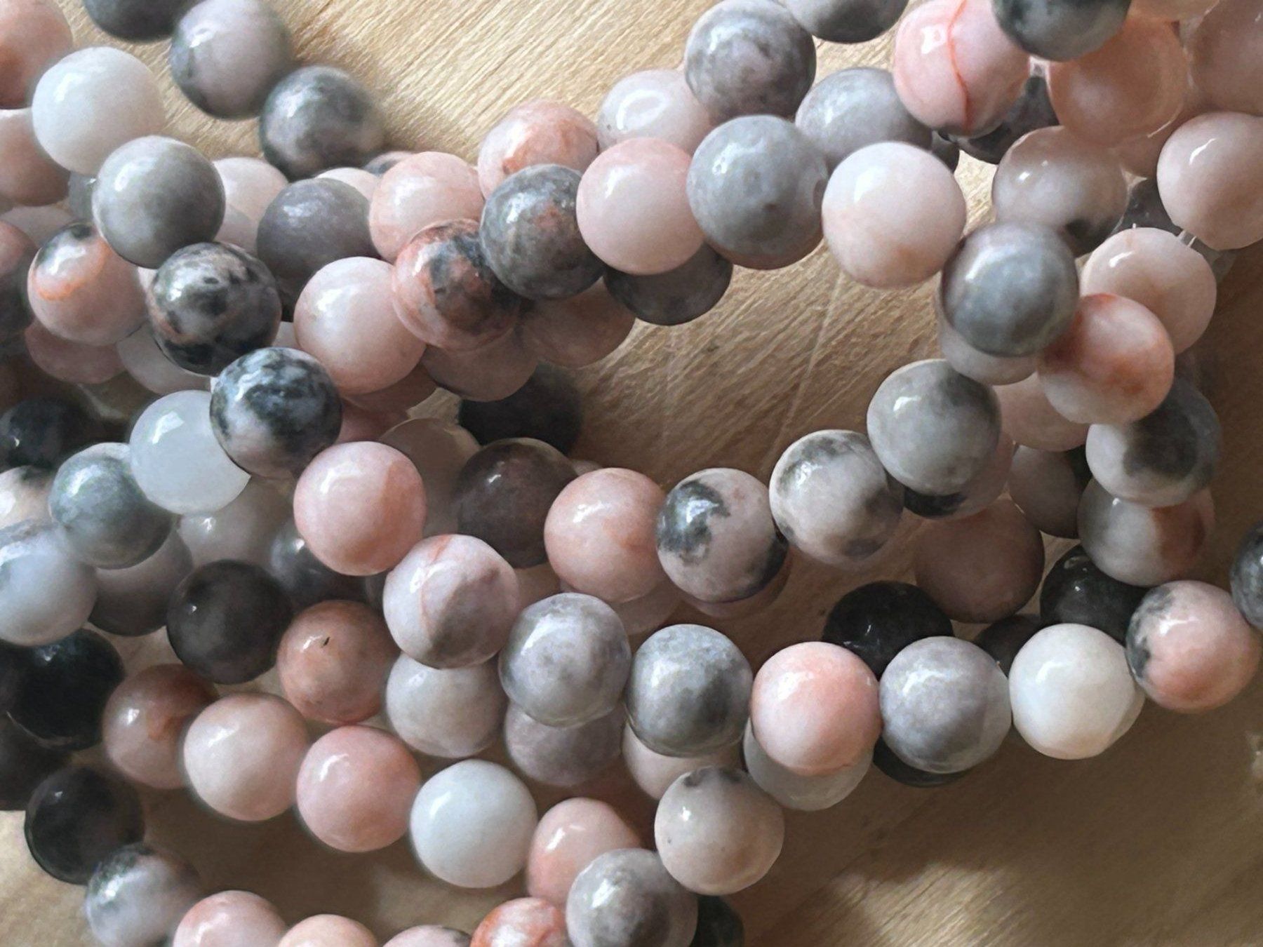 Pietre preziose: Strang echte Pink Zebra Jasper beads 4 mm – Nuovo e nell'imballaggio originale da Niederrohrdorf venduto da Ytobi