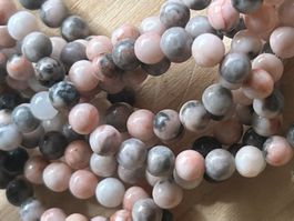 Strang echte Pink Zebra Jasper beads 4 mm