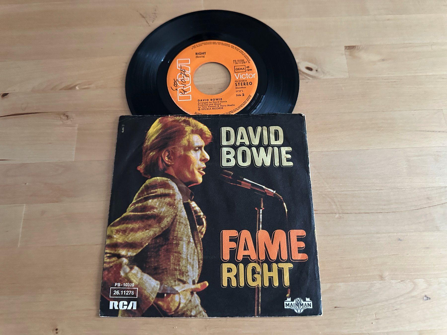 DAVID BOWIE tolle rare original Single Fame Kult Top 1975 (Gebraucht ...