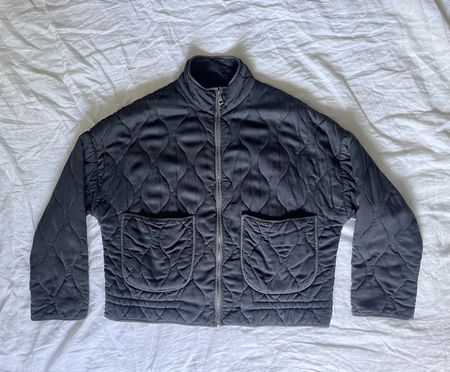 Schwarze gesteppte Übergangsjacke Zara