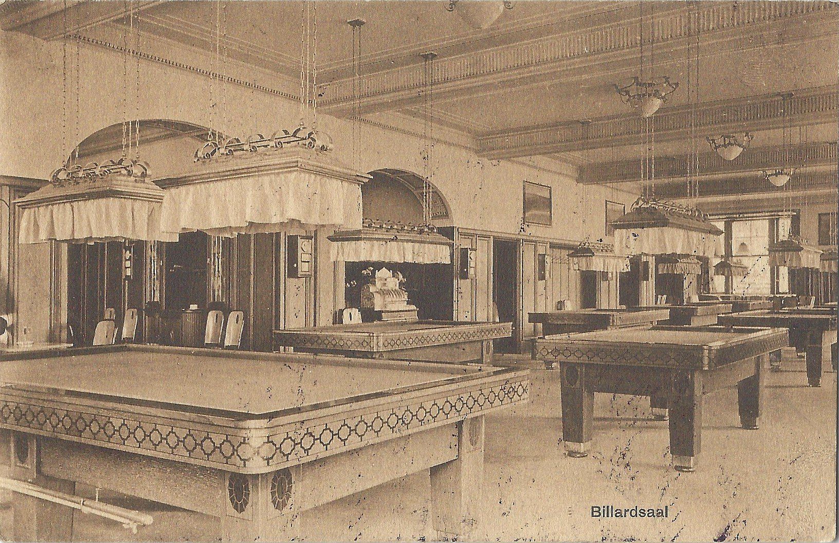 Cartoline postali: Café  Odeon,  Zürich    -    Billardsaal – Usato da Bütschwil venduto da Jackson1A