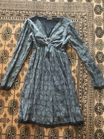 Gothic Y2K Schwarzes Kleid mit Herz Gr. S