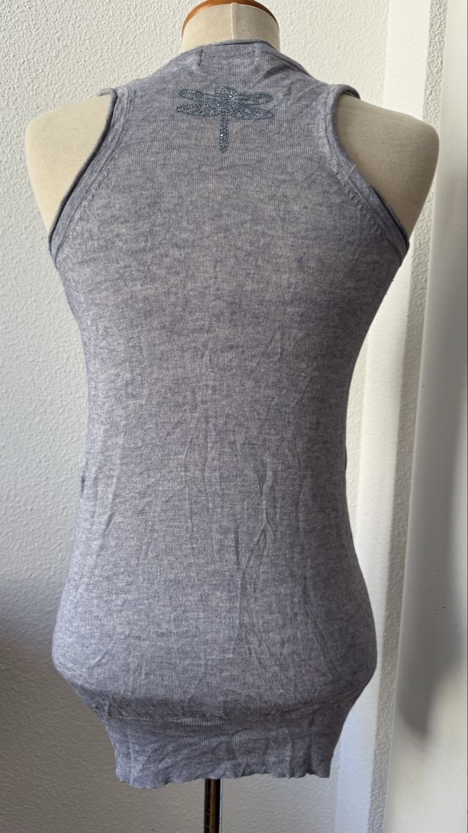 Top: Top gris bleuté, taille 4, bambou cachemire – Nuovo (secondo la descrizione) da Morges venduto da sandy069 3