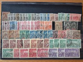 Briefmarken weltweit auf Karte G6 Zustand gemäss Bild