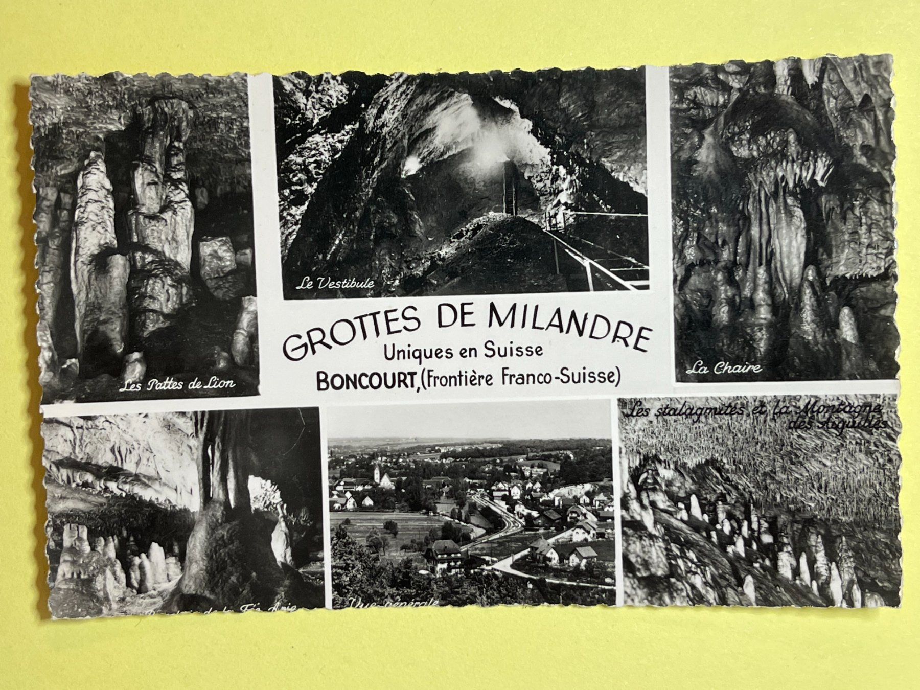 Ansichtskarten: Grottes de Milandre - Boncourt – Gebraucht aus Steg VS von _vinci_