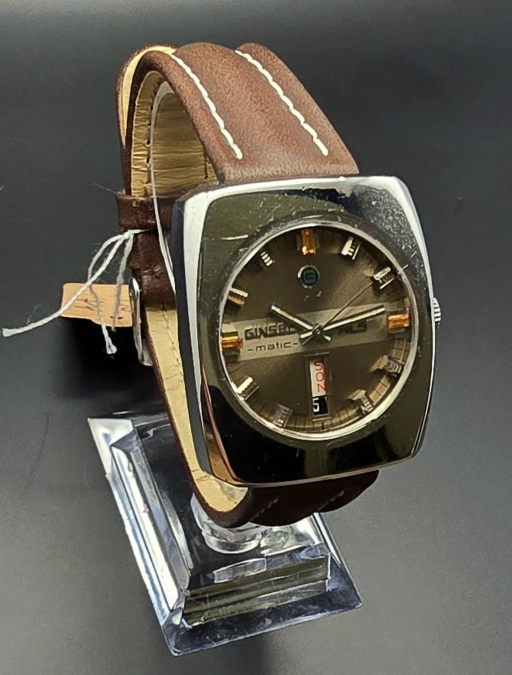 Ginsbo Watch Co Orologi: GINSBO MATIC ALS Automatic Movement Day, Date, Stahl – Usato da Neftenbach venduto da Taschen-Uhren 6