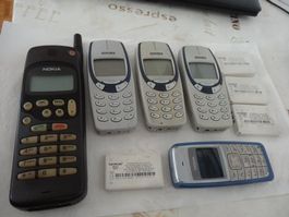 5 STK ANTIK-1 NOKIA-(NHE-5 SX)3310--3330-3330-1110-NO WORK