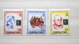 Gibraltar 1990 Satz 150 Jahre Penny Black Marke auf Marke pf