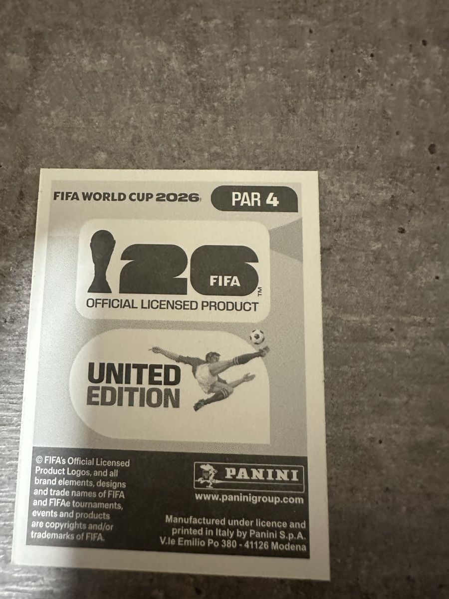 Panini Carte collezionabili: PAR 4 , FIFA WORLD CUP 2026 PANINI  – Nuovo (secondo la descrizione) da Frauenfeld venduto da 1PegPeg1 1
