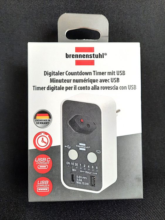 BRENNENSTUHL Digitaler Countdown Timer mit USB (Neu (gemäss ...