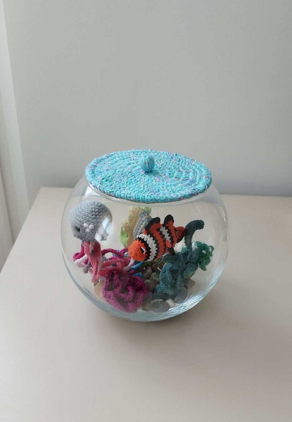 Toutes les décorations: Crocheted Aquarium Decor Glass Bowl Handmade – Neuf avec emballage d'origine à Arnex-sur-Orbe par can_97vn