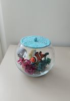 Crocheted Aquarium Decor Glass Bowl Handmade