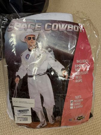 Kostüm Space Cowboy weiss Grösse M gebraucht